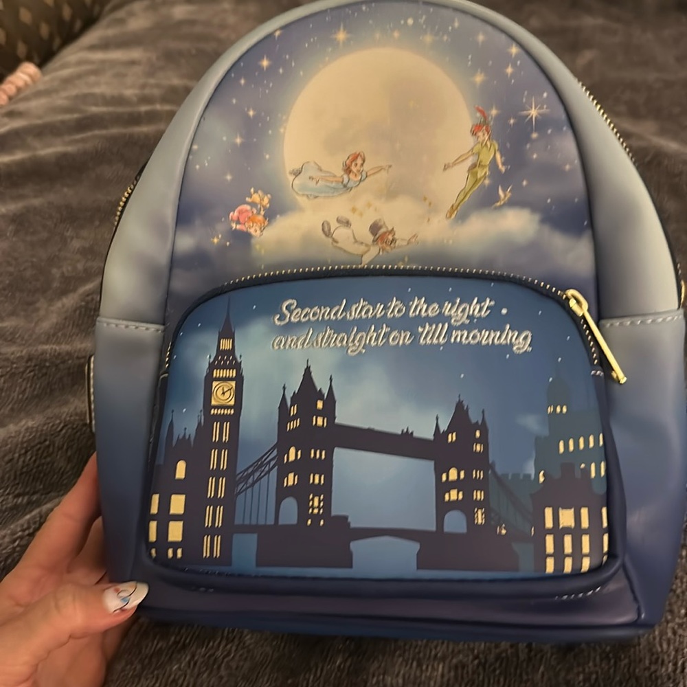 Peter Pan Glow in the dark mini backpack.  New and never used.